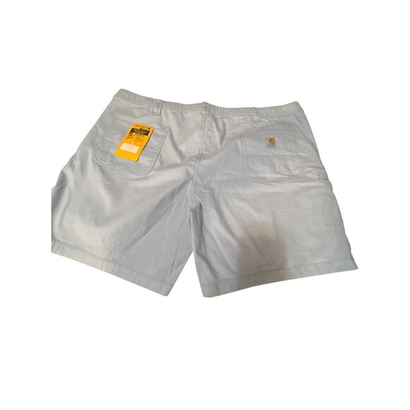 Carhartt Mens Rugged Flex Relaxed Fit 8-Inch Canvas Shorts Gray Size 50 - Picture 2 of 4